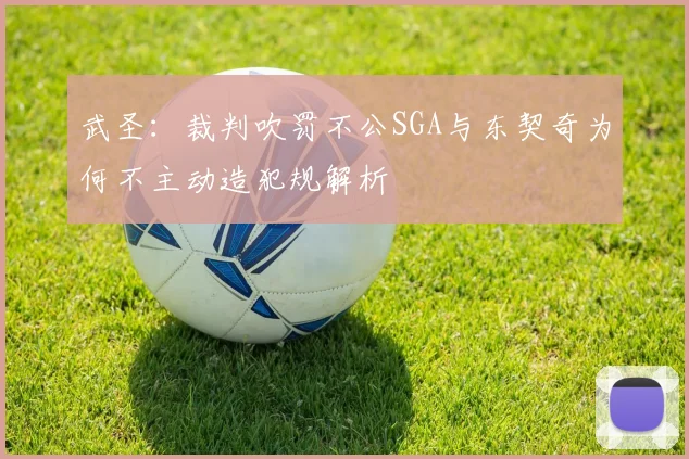 武圣：裁判吹罚不公SGA与东契奇为何不主动造犯规解析